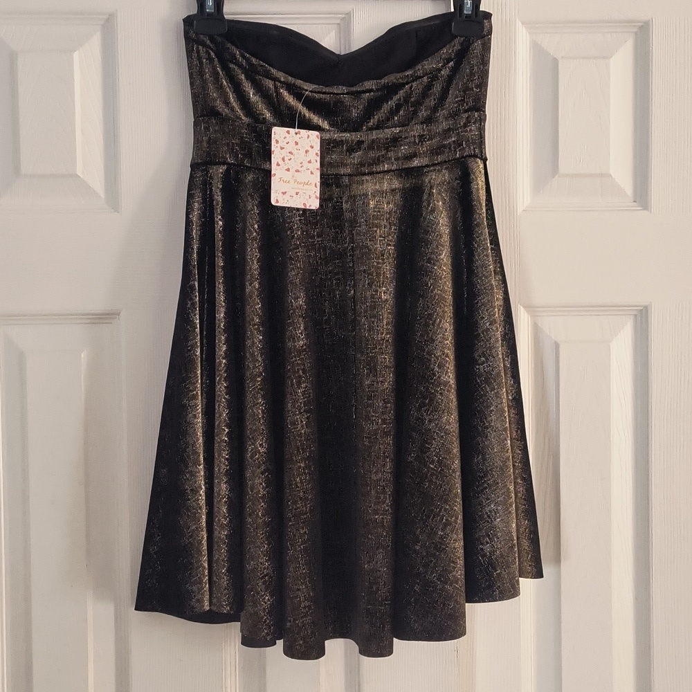 Free People Velvet Strapless Dress Size XS - Picture 5 of 7